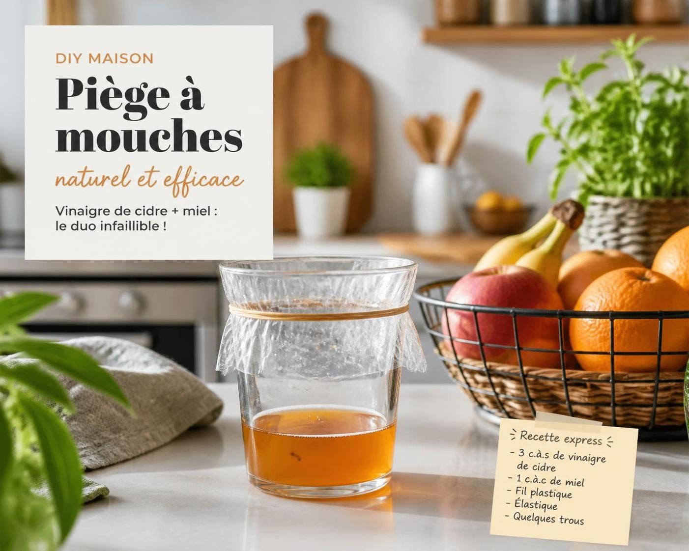 découvrez nos recettes efficaces de pièges à mouches maison avec du miel, du vinaigre et une bouteille pour éliminer ces insectes nuisibles facilement et naturellement.