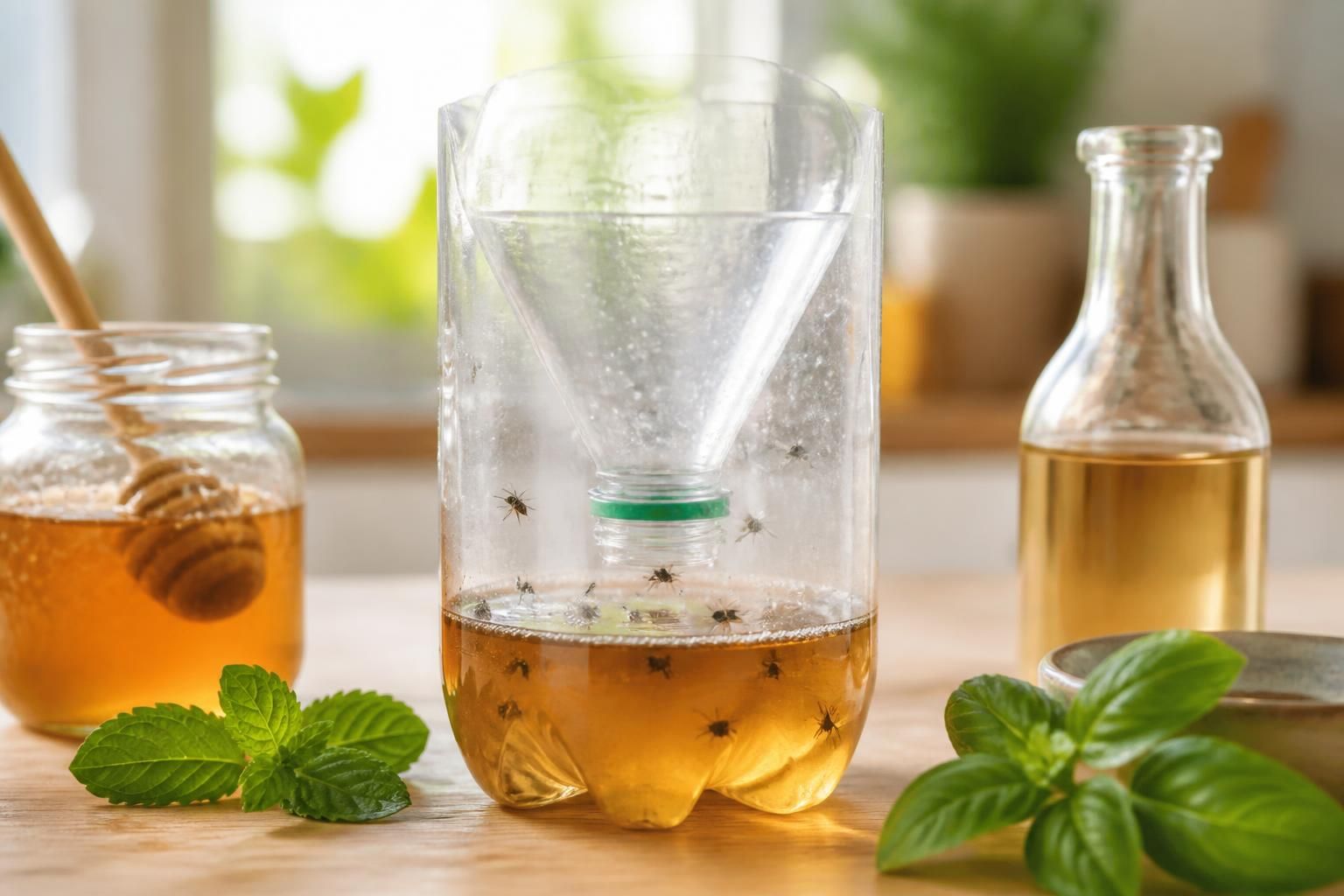 découvrez des recettes efficaces de pièges à mouches maison avec du miel, du vinaigre et des bouteilles pour éliminer les mouches facilement et naturellement.