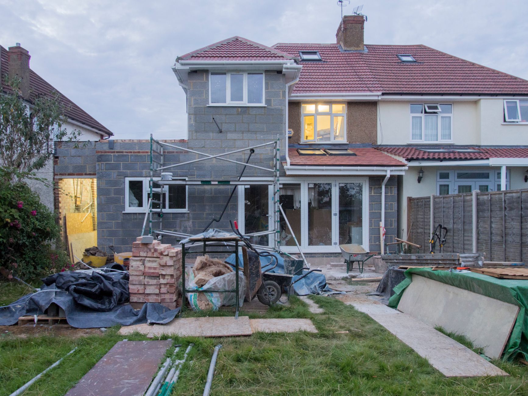Prix d'une extension de maison — extension de maison moderne toit plat